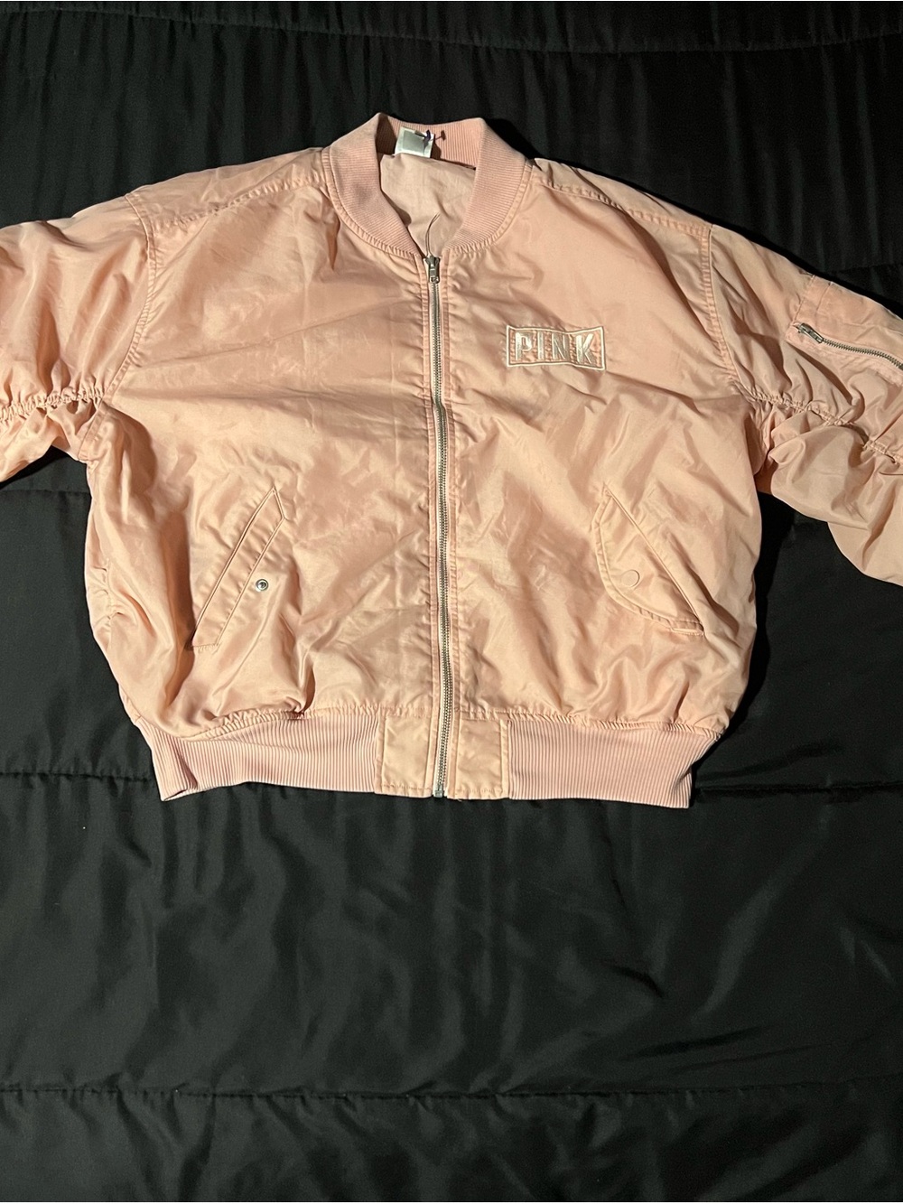 PINK Victoria's Secret Kids Light Pink Bomber Jacket